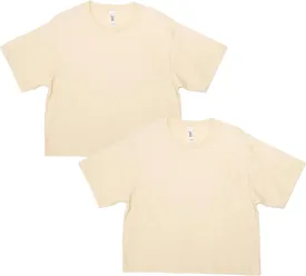 American Apparel Women's Fine Jersey Boxy T-Shirt, Style G102, 2-Pack