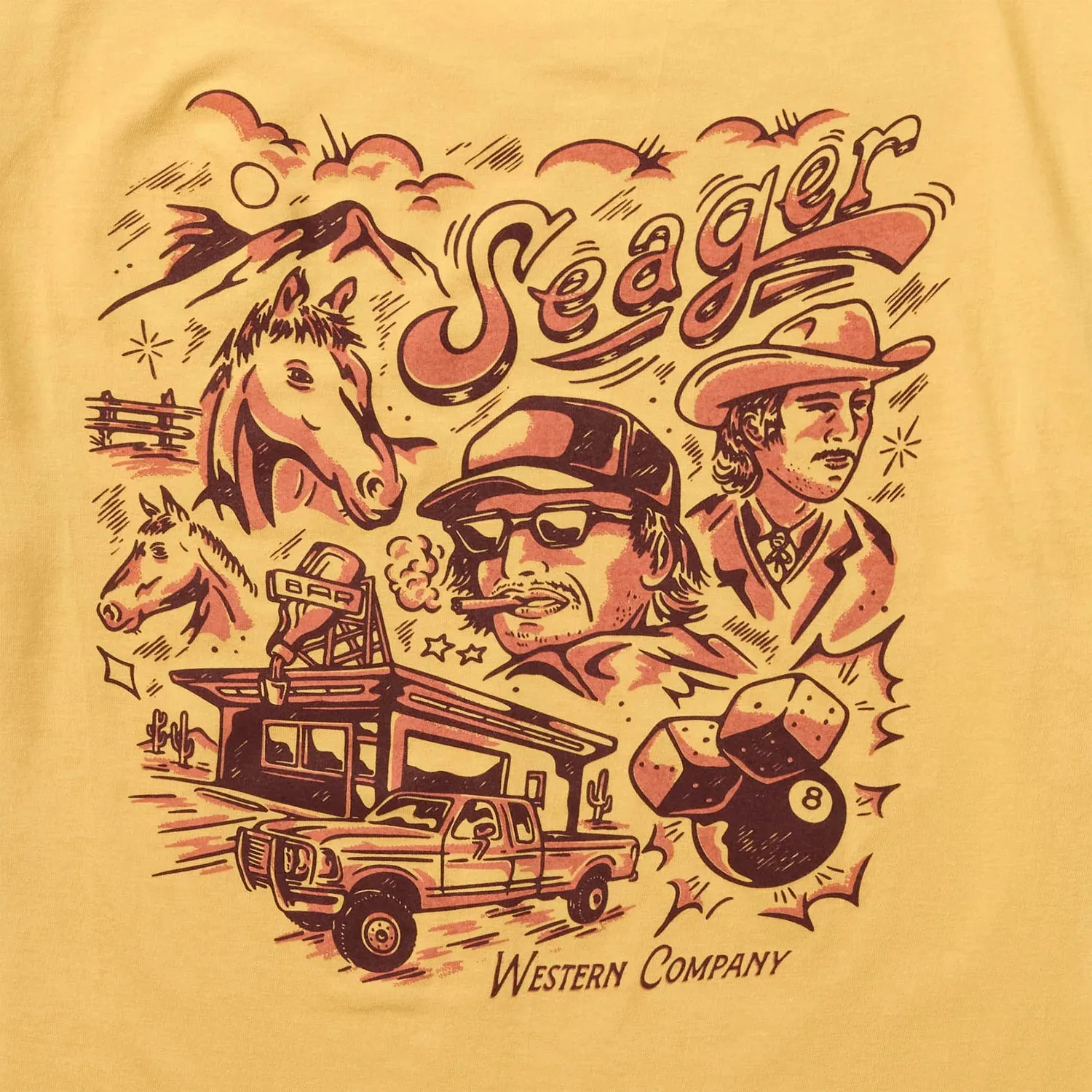 BLOWOUT TEE MUSTARD- Seager