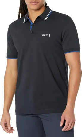 BOSS Men's Paddy Pro Contrast Color Cotton Stretch Polo Shirt