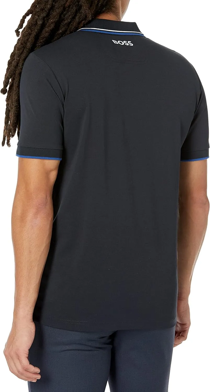 BOSS Men's Paddy Pro Contrast Color Cotton Stretch Polo Shirt