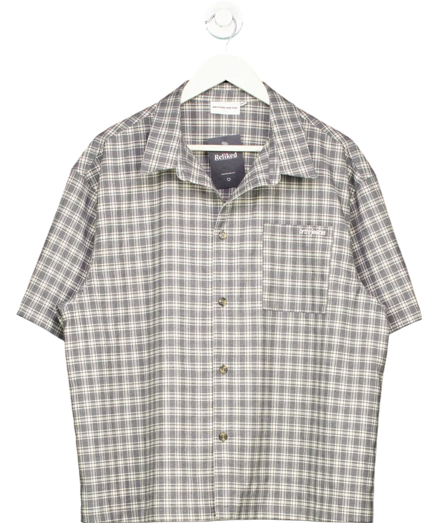 Brother And Kin Blue Oakland Boxy Shirt UK M