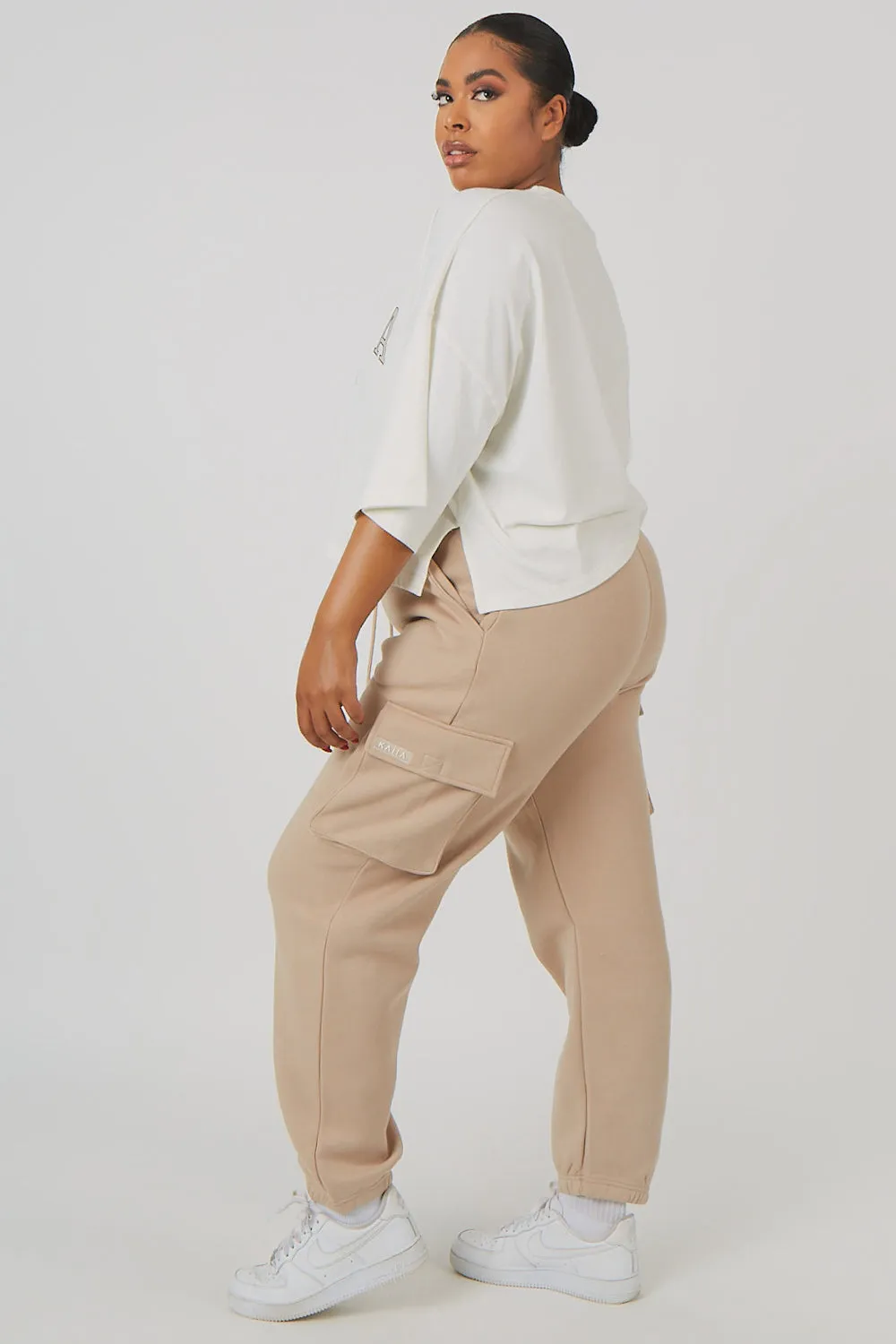 Curve Vintage Boxy Cropped T-Shirt Ecru