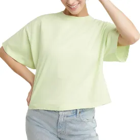 Hanes Originals Garment Washed T-Shirt, Crewneck Crop Tees for Women