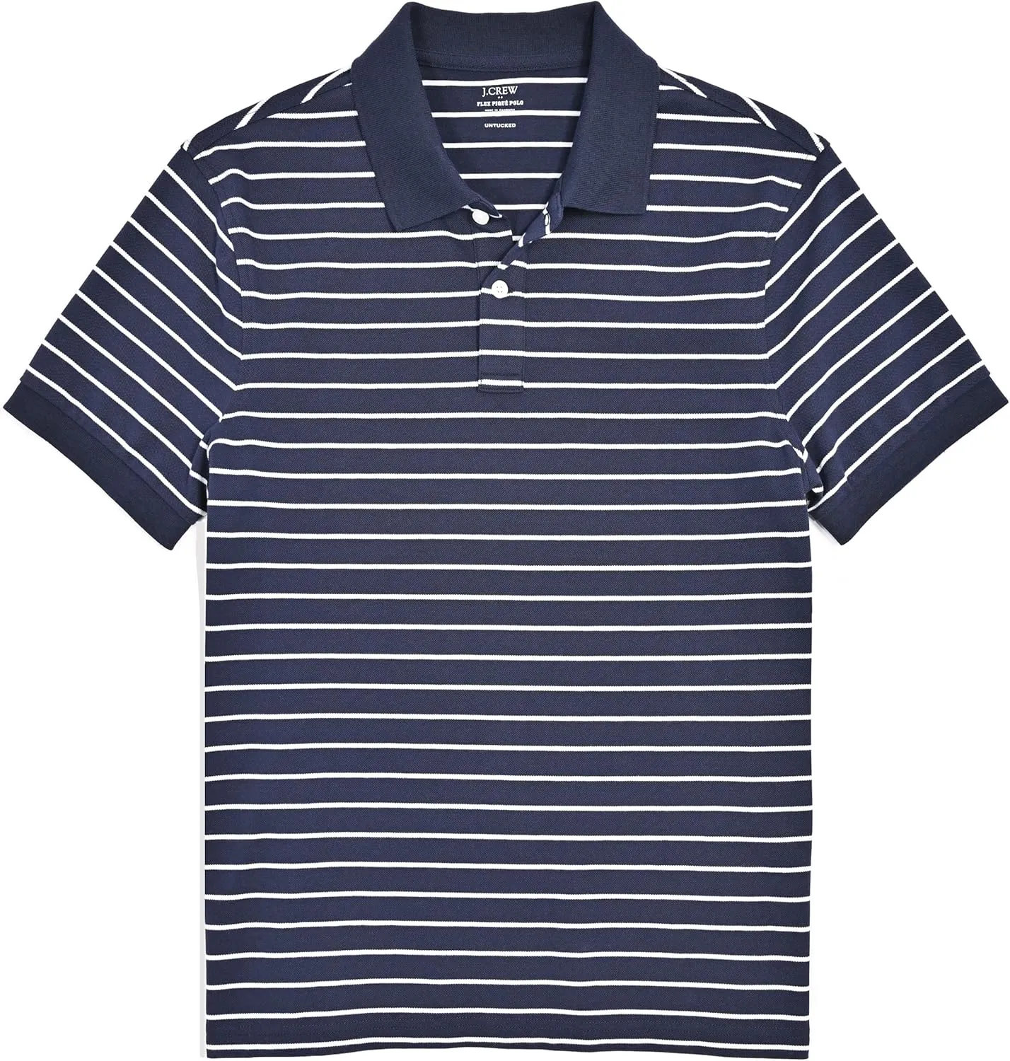 J.Crew Mercantile Men's Short Sleeve Untucked Flex-Cotton Pique Polo Shirt
