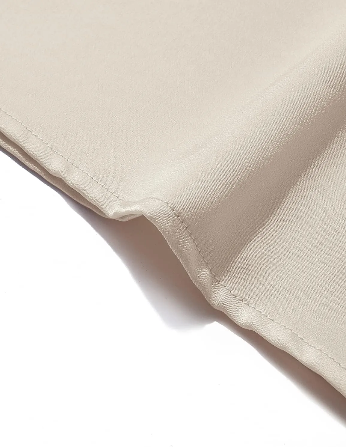 MIROL Women's Cap Sleeve Silk Tops V Neck Satin Blouse Solid Elegant Loose Fit Shirts