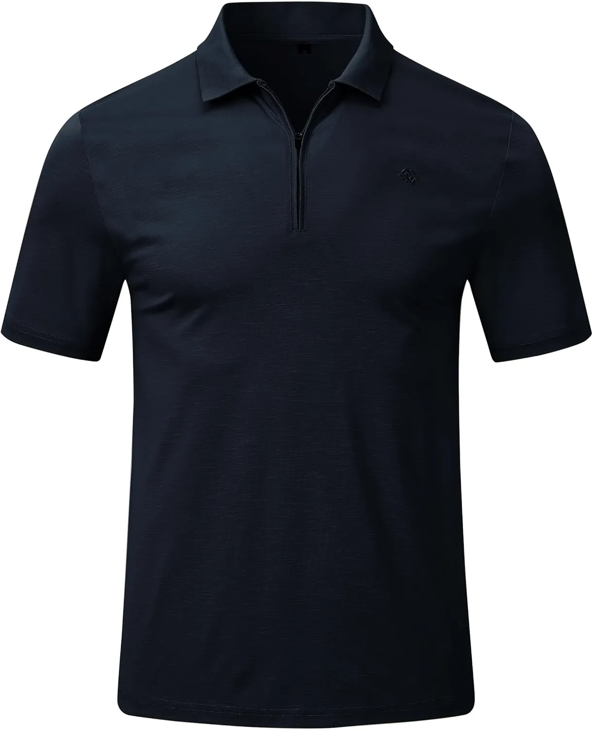 MoFiz Men's Zipper Polo Golf Shirts Casual Dry Fit Short Sleeve Polo T Shirt Sports Outdoor Hiking Shirt for Men