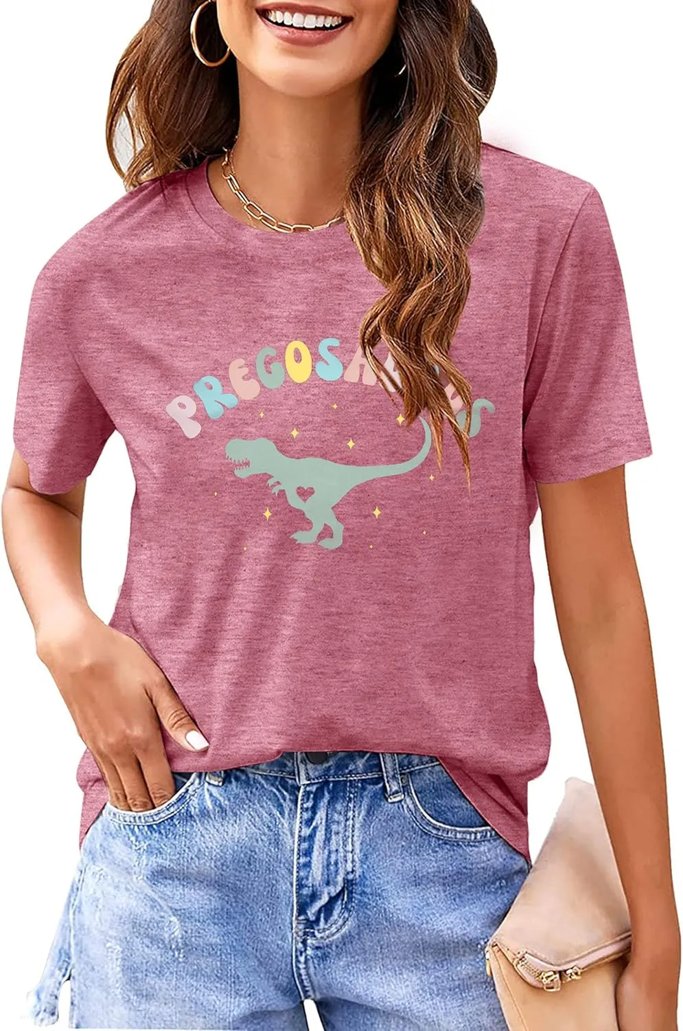 Sun's Out Bumps Out Shirt Women Maternity Pregnancy Funny Saying T-Shirt Summer Short Sleeve Casual Tops Tees