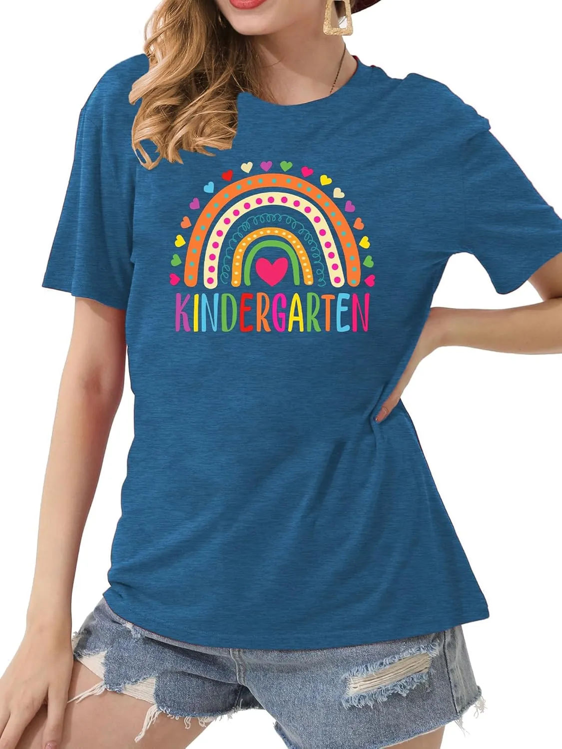 Teacher Life T Shirt for Womens Teach Love Inspire Tshirts Inspirational Teacher Short Sleeve Tees