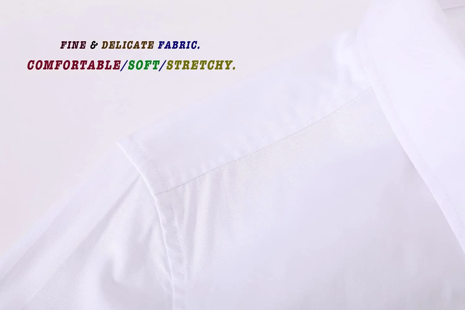 Women's Slim-Fit Button Down Shirts Stretchy Cotton Long Sleeve Work Blouse